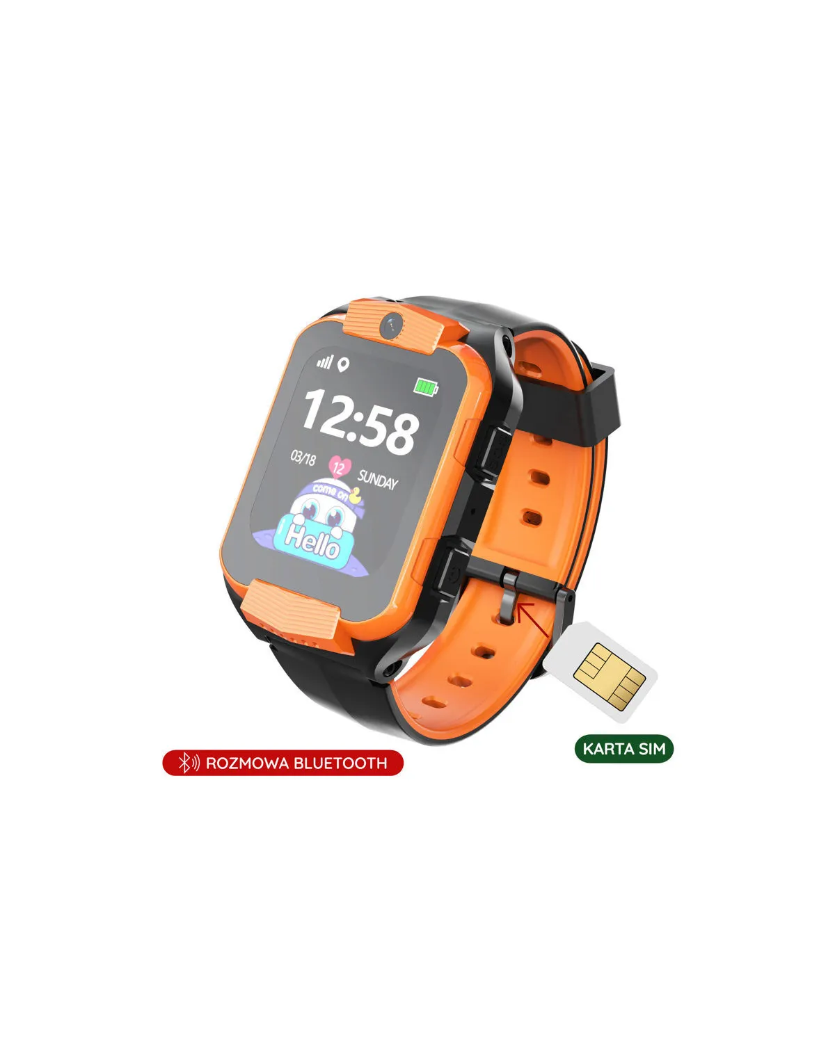 SMARTWATCH DZIECIĘCY PACIFIC 32-3 KIDS - orange / black (sy028c) SMARTWATCH DZIECIĘCY PACIFIC 32-3 KIDS - orange / black (sy028c)