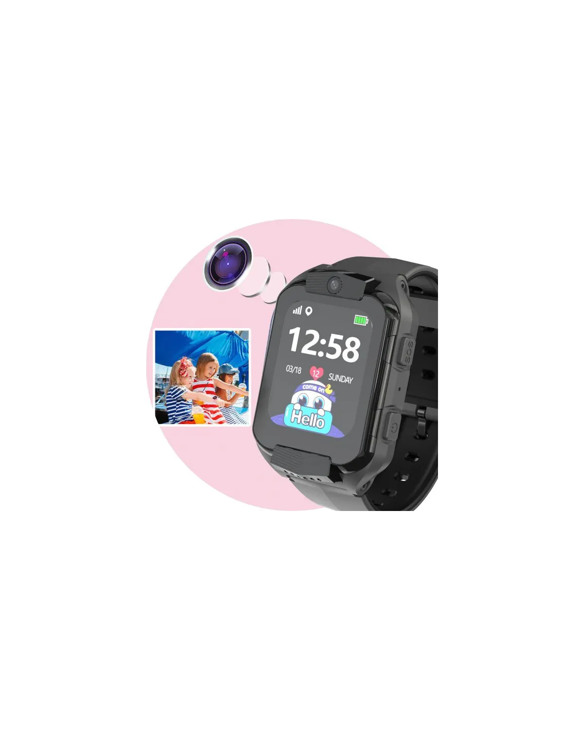 SMARTWATCH DZIECIĘCY PACIFIC 32-3 KIDS - orange / black (sy028c) SMARTWATCH DZIECIĘCY PACIFIC 32-3 KIDS - orange / black (sy028c)