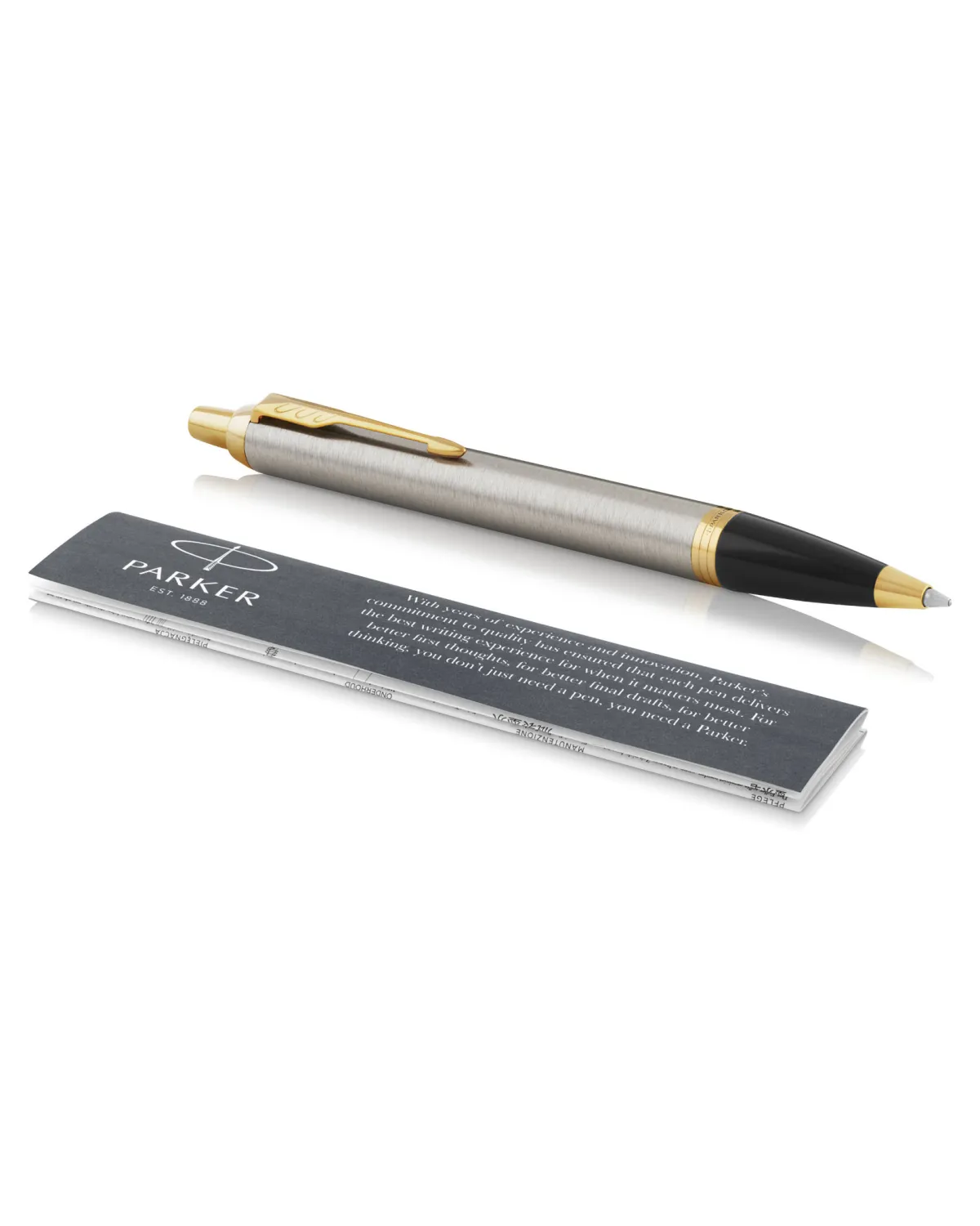 Długopis i Pi&oacute;ro Parker IM Brushed Metal GT w Pudełku z Grawerem (1931670/12)
