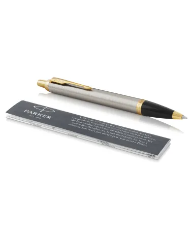 Długopis i Pi&oacute;ro Parker IM Brushed Metal GT w Pudełku z Grawerem (1931670/12)
