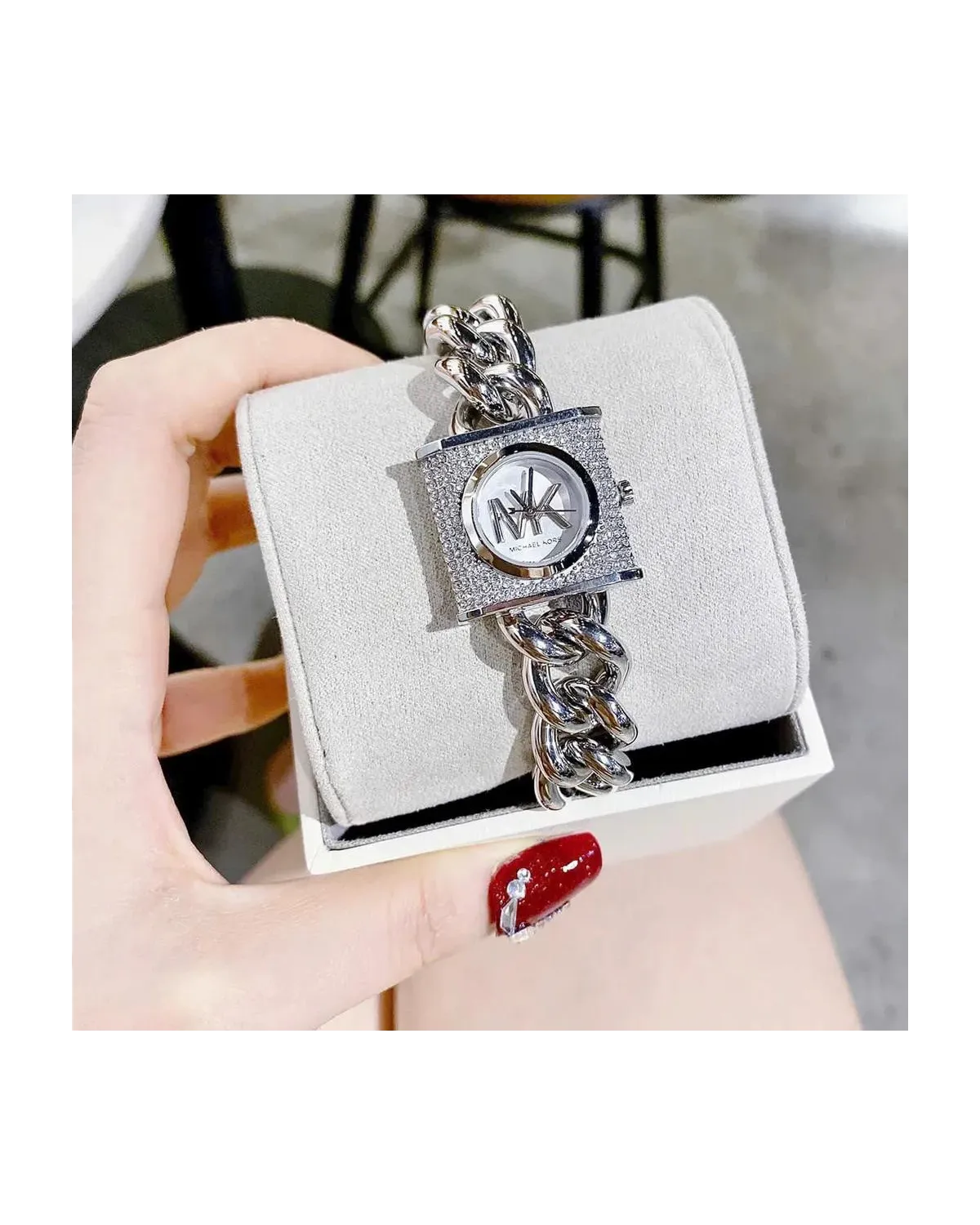 ZEGAREK DAMSKI Michael Kors Chain Lock MK4718 + BOX