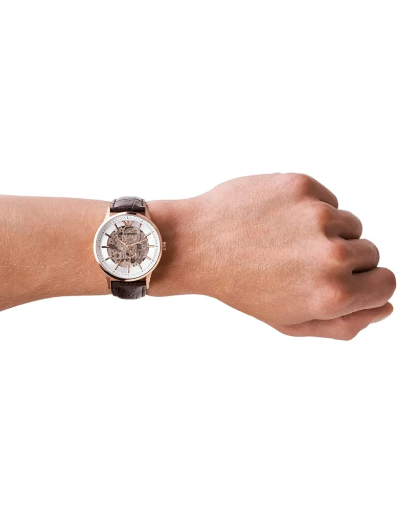 Zegarek męski EMPORIO ARMANI SKELETON AUTOMATIC AR60039 (zi055b)