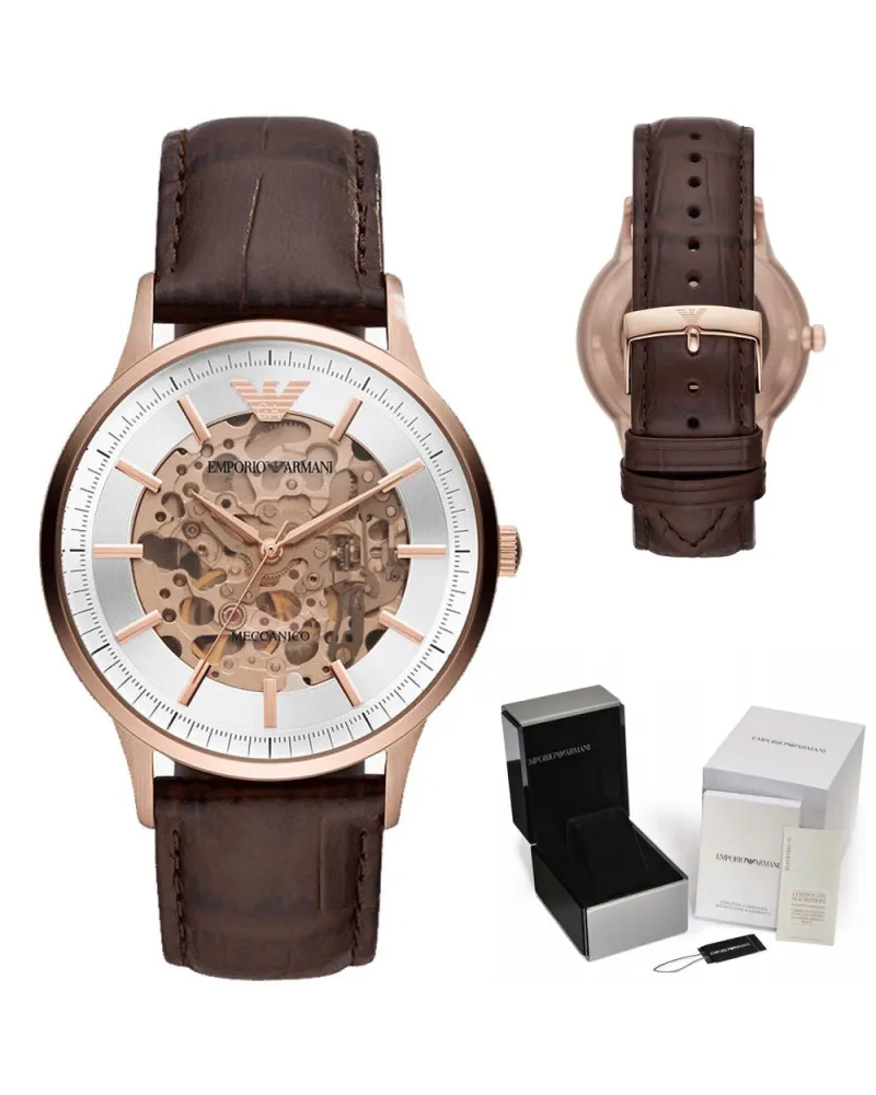 Zegarek męski EMPORIO ARMANI SKELETON AUTOMATIC AR60039 (zi055b)