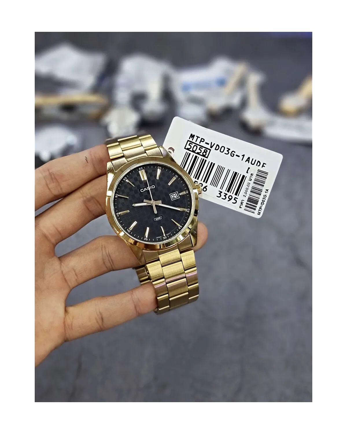 ZEGAREK MĘSKI CASIO MTP-VD03G-1A + BOX