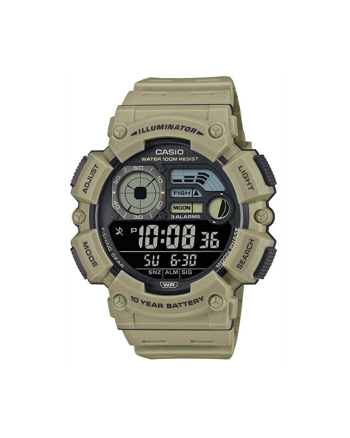 ZEGAREK MĘSKI CASIO Digital Moonphase WS-1500H-5B + BOX