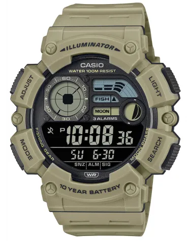 ZEGAREK MĘSKI CASIO Digital Moonphase WS-1500H-5B + BOX