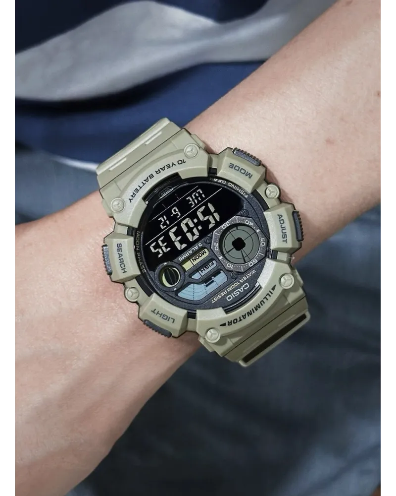 ZEGAREK MĘSKI CASIO Digital Moonphase WS-1500H-5B + BOX