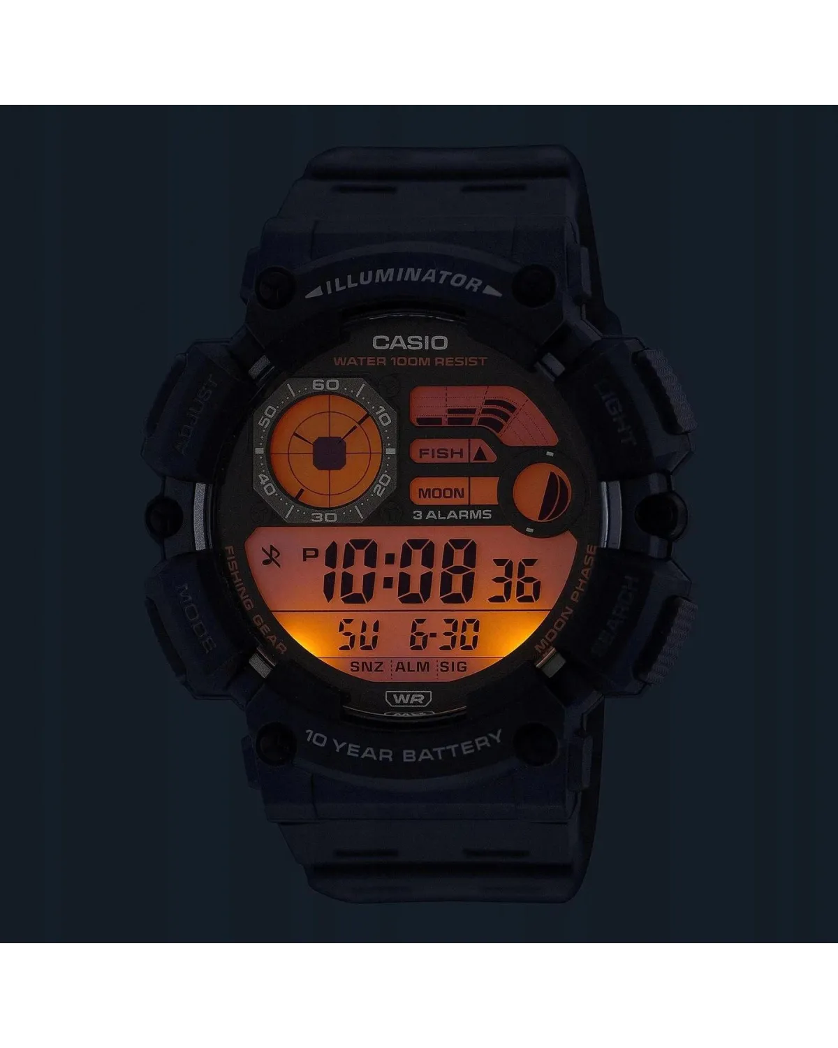 ZEGAREK MĘSKI CASIO Digital Moonphase WS-1500H-5B + BOX