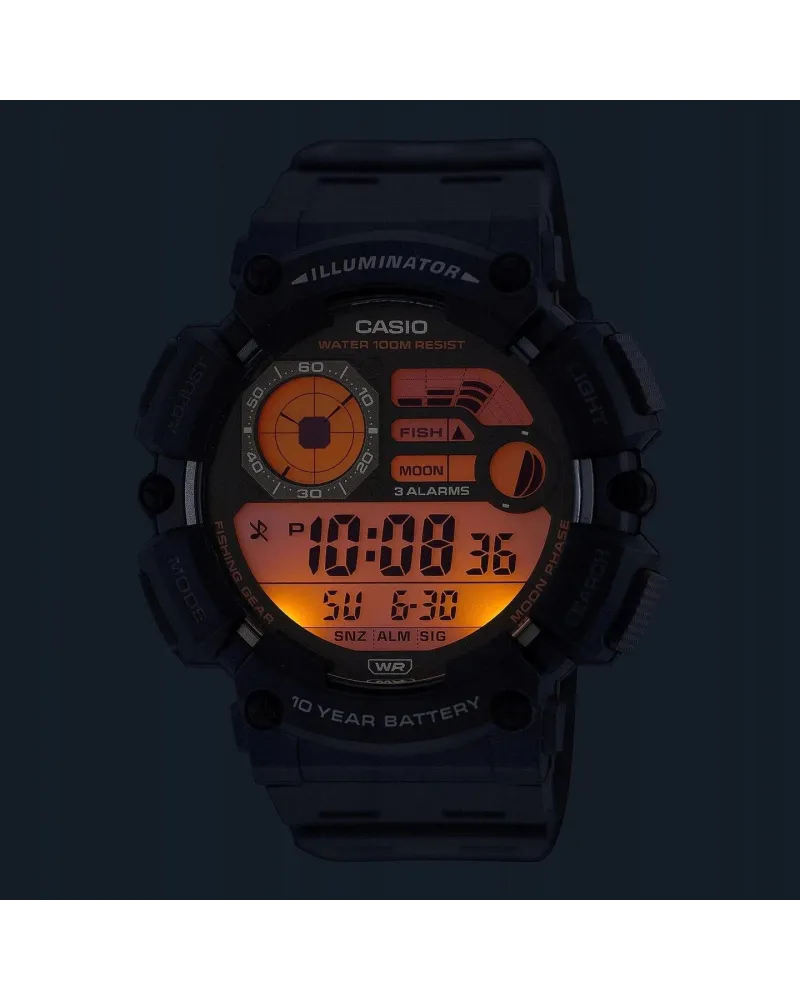 ZEGAREK MĘSKI CASIO Digital Moonphase WS-1500H-5B + BOX