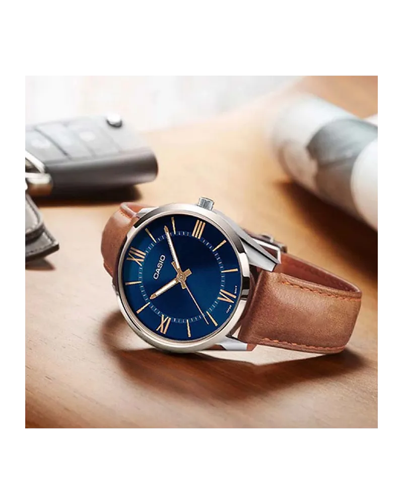 ZEGAREK MĘSKI CASIO MTP-V005L-2B5 + BOX (zd225c)