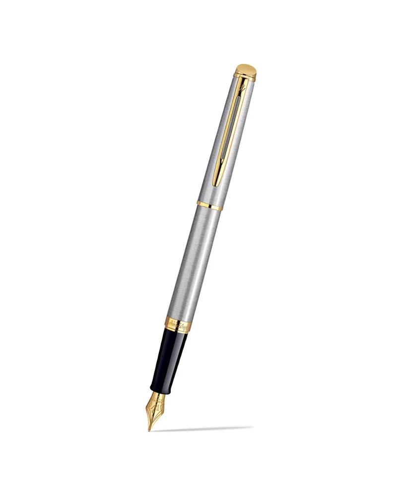 Długopis i Pi&oacute;ro Waterman Hemisphere stalowy GT w Pudełku z Grawerem (S0920370/2)