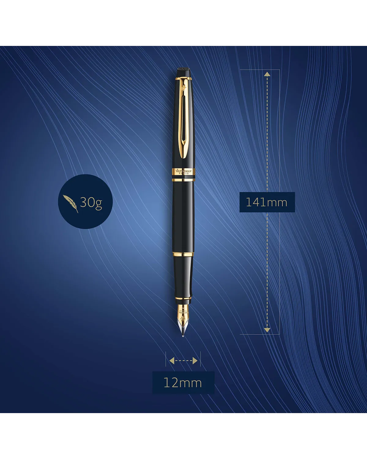 Pi&oacute;ro wieczne Waterman Expert czarne GT w Pudełku z Grawerem (S0951640/3)