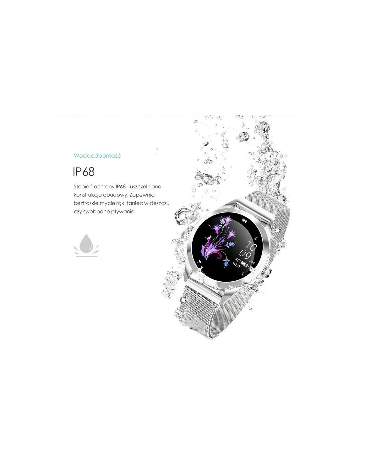 SMARTWATCH DAMSKI G. Rossi SW017-8 silver/white (sg011b) SMARTWATCH DAMSKI G. Rossi SW017-8 silver/white (sg011b)