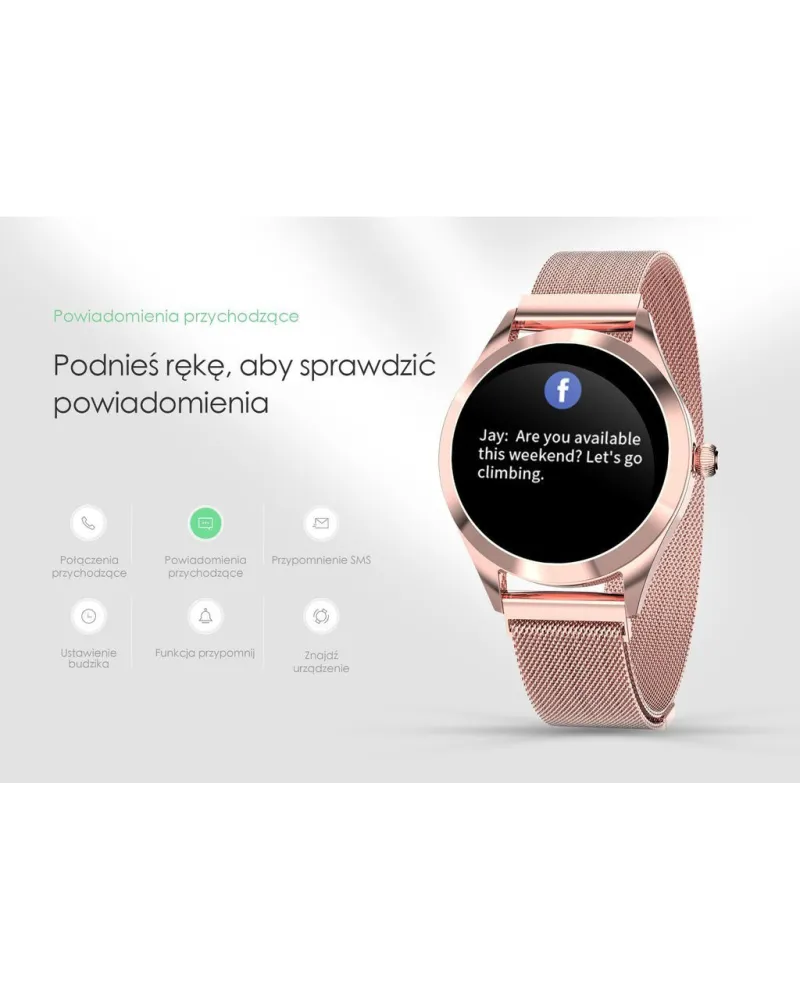 SMARTWATCH DAMSKI G. Rossi SW017-8 silver/white (sg011b) SMARTWATCH DAMSKI G. Rossi SW017-8 silver/white (sg011b)