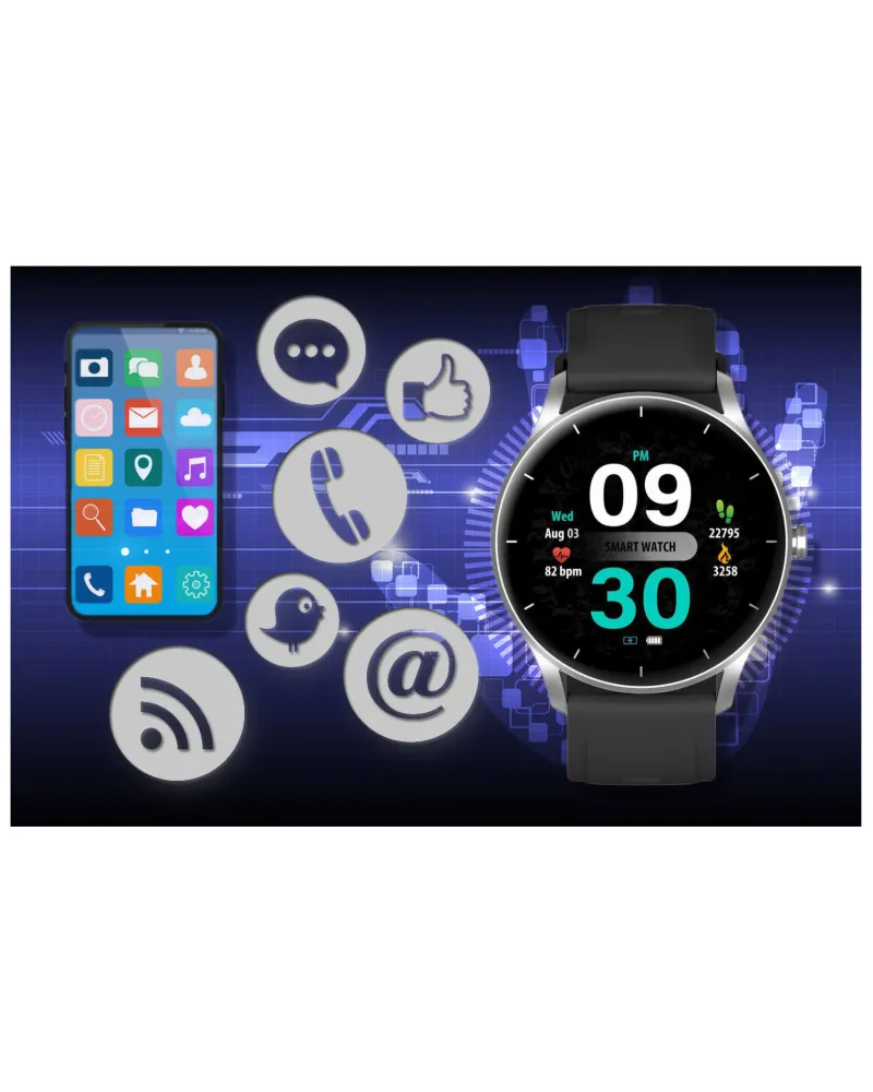 SMARTWATCH UNISEX GRAVITY GT2-6 - ROZMOWY BLUETOOTH, WŁASNE TARCZE (sg019f)