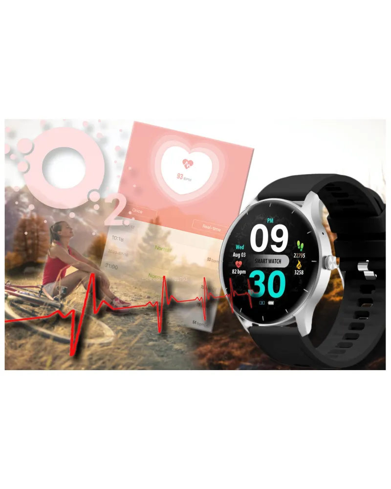 SMARTWATCH UNISEX GRAVITY GT2-6 - ROZMOWY BLUETOOTH, WŁASNE TARCZE (sg019f)