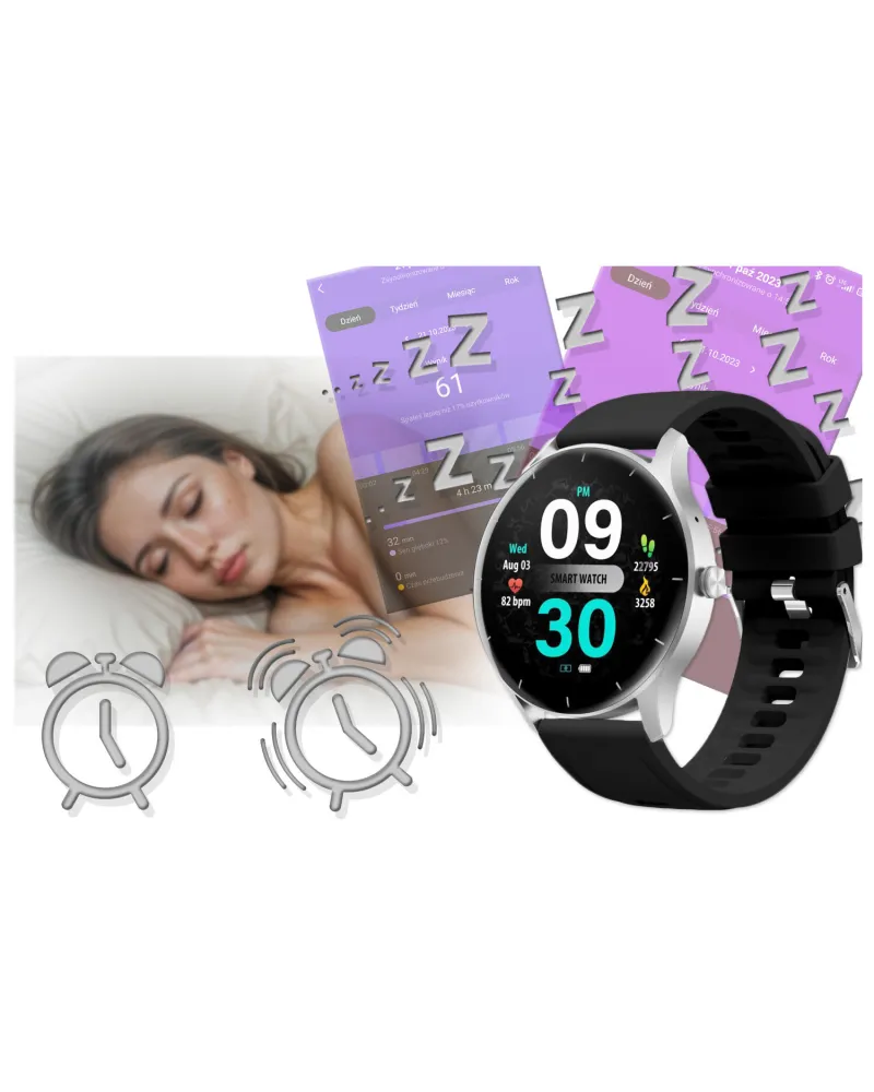 SMARTWATCH UNISEX GRAVITY GT2-6 - ROZMOWY BLUETOOTH, WŁASNE TARCZE (sg019f)