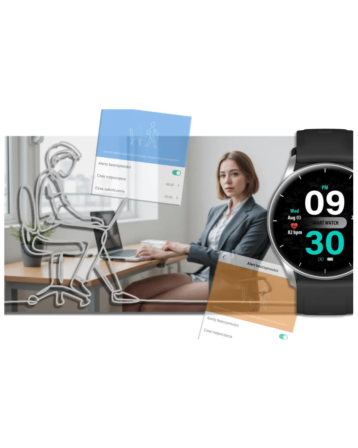 SMARTWATCH UNISEX GRAVITY GT2-6 - ROZMOWY BLUETOOTH, WŁASNE TARCZE (sg019f)