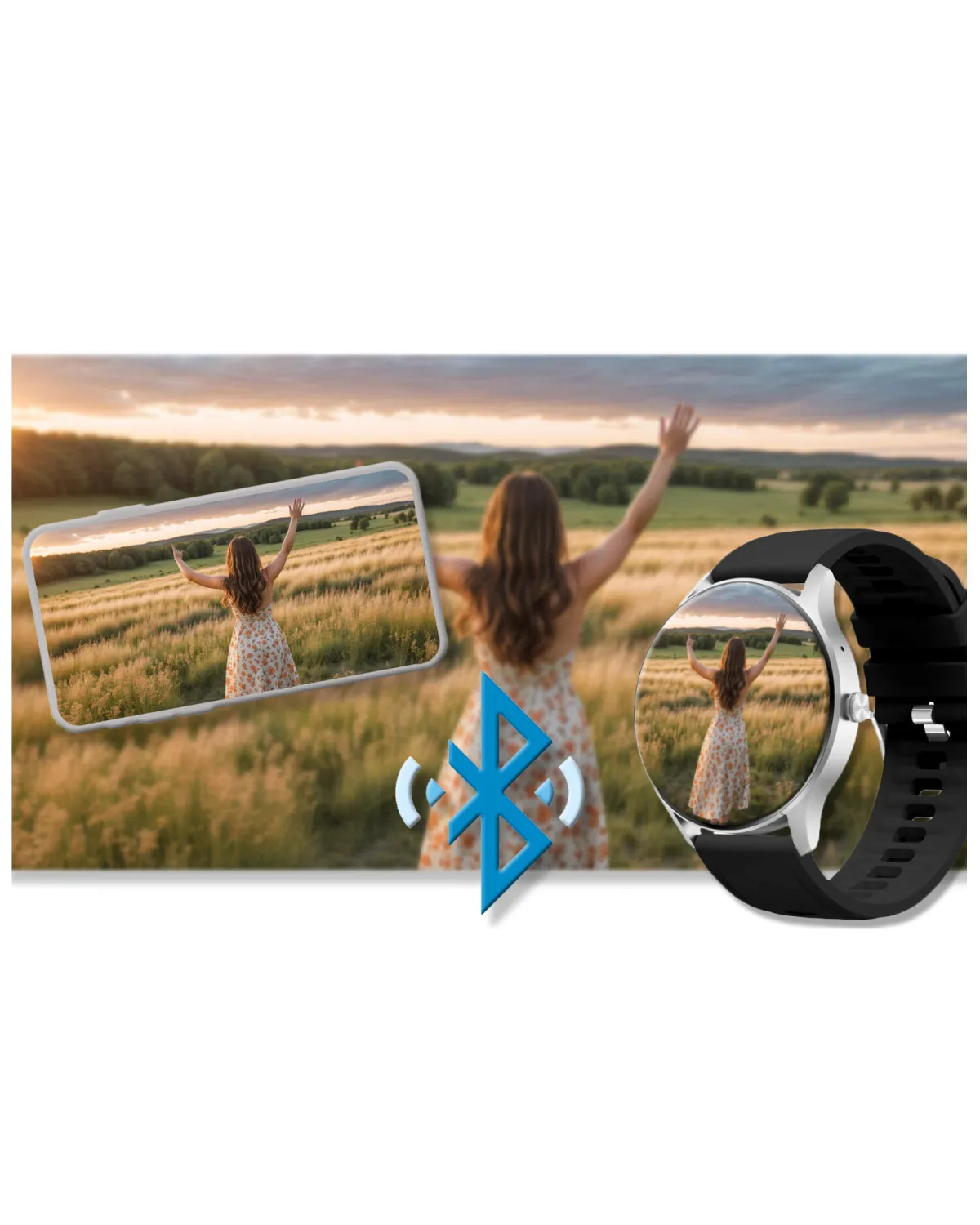 SMARTWATCH UNISEX GRAVITY GT2-6 - ROZMOWY BLUETOOTH, WŁASNE TARCZE (sg019f)