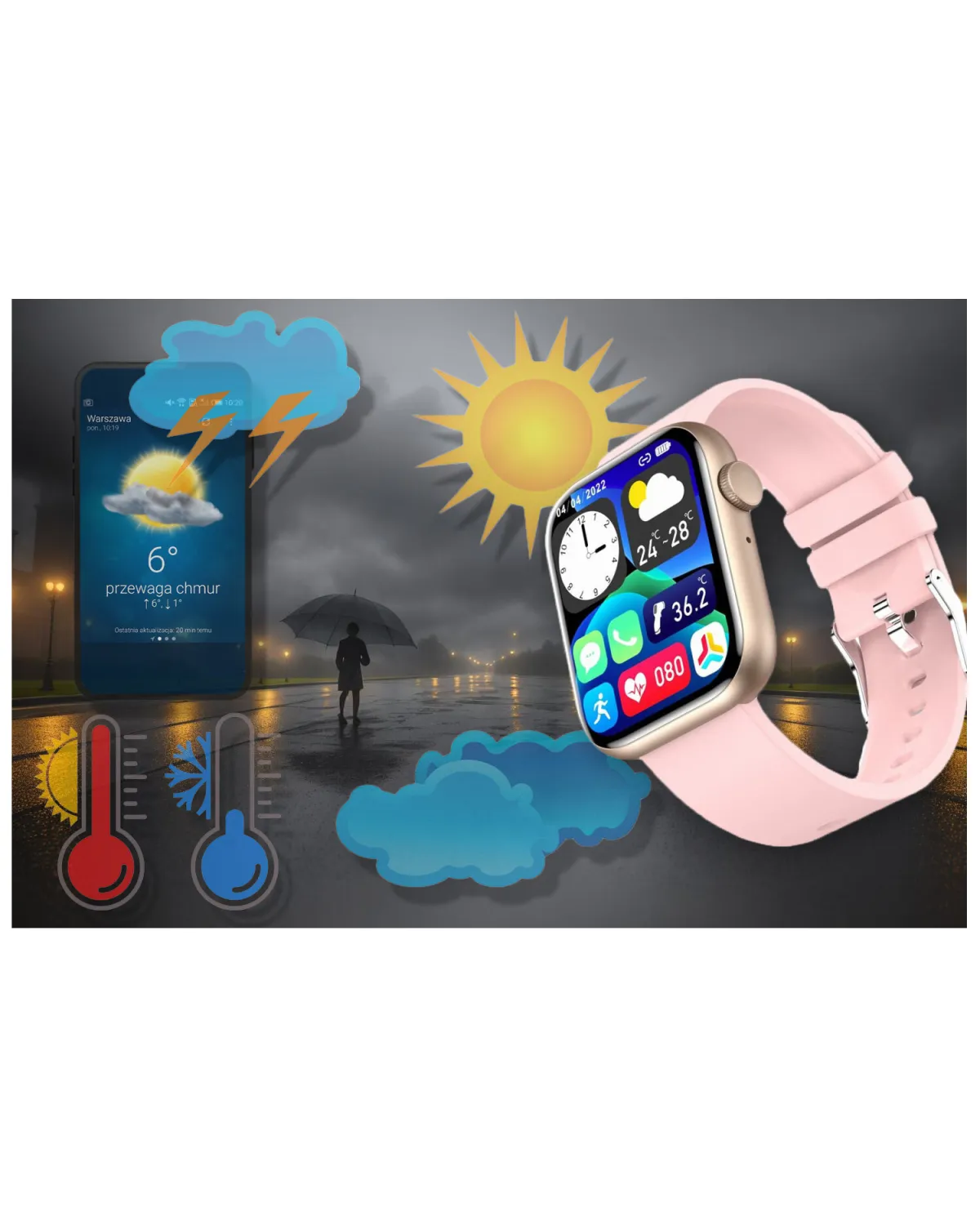 SMARTWATCH UNISEX GRAVITY GT3-1 - ROZMOWY BLUETOOTH, WŁASNE TARCZE (sg022a)