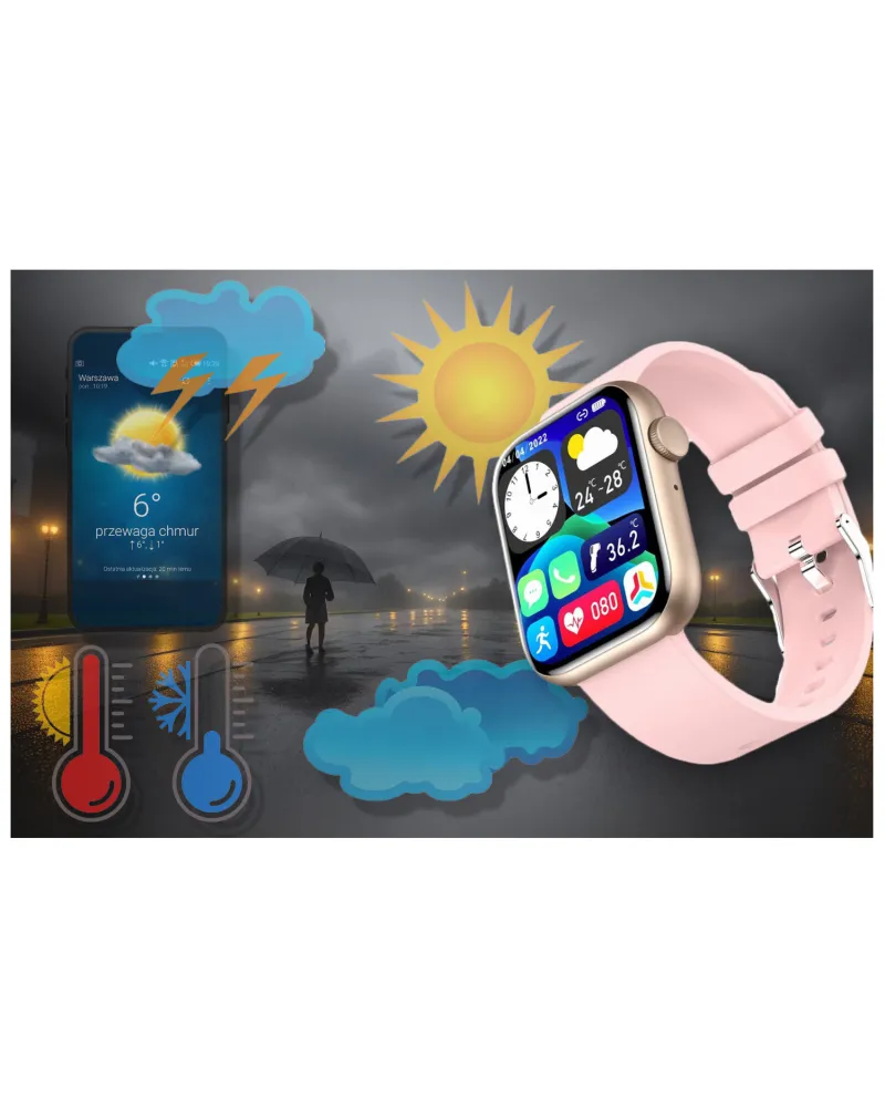 SMARTWATCH UNISEX GRAVITY GT3-1 - ROZMOWY BLUETOOTH, WŁASNE TARCZE (sg022a)