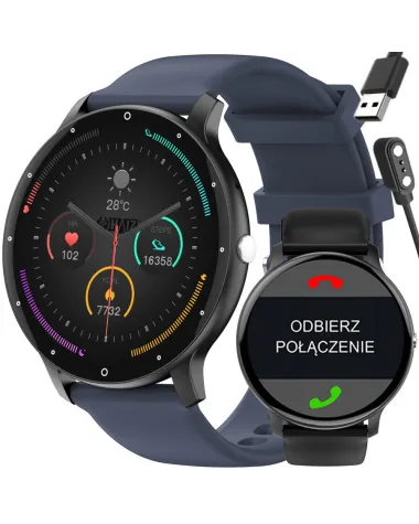 SMARTWATCH UNISEX GRAVITY GT1-1 PRO - ROZMOWY BLUETOOTH, DODATKOWY PASEK (sg027a)