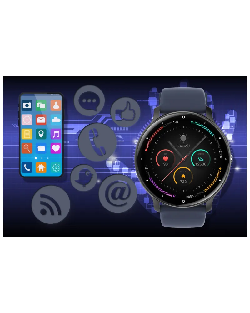 SMARTWATCH UNISEX GRAVITY GT1-1 PRO - ROZMOWY BLUETOOTH, DODATKOWY PASEK (sg027a)
