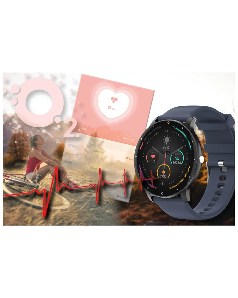 SMARTWATCH UNISEX GRAVITY GT1-1 PRO - ROZMOWY BLUETOOTH, DODATKOWY PASEK (sg027a)