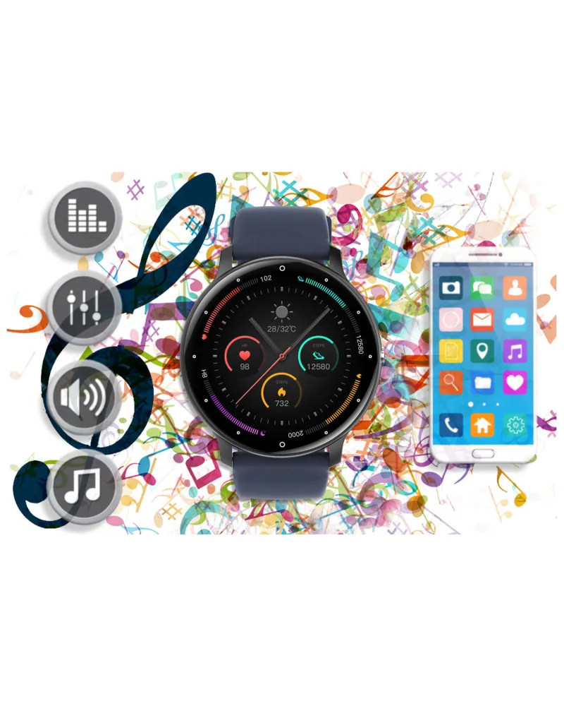 SMARTWATCH UNISEX GRAVITY GT1-1 PRO - ROZMOWY BLUETOOTH, DODATKOWY PASEK (sg027a)