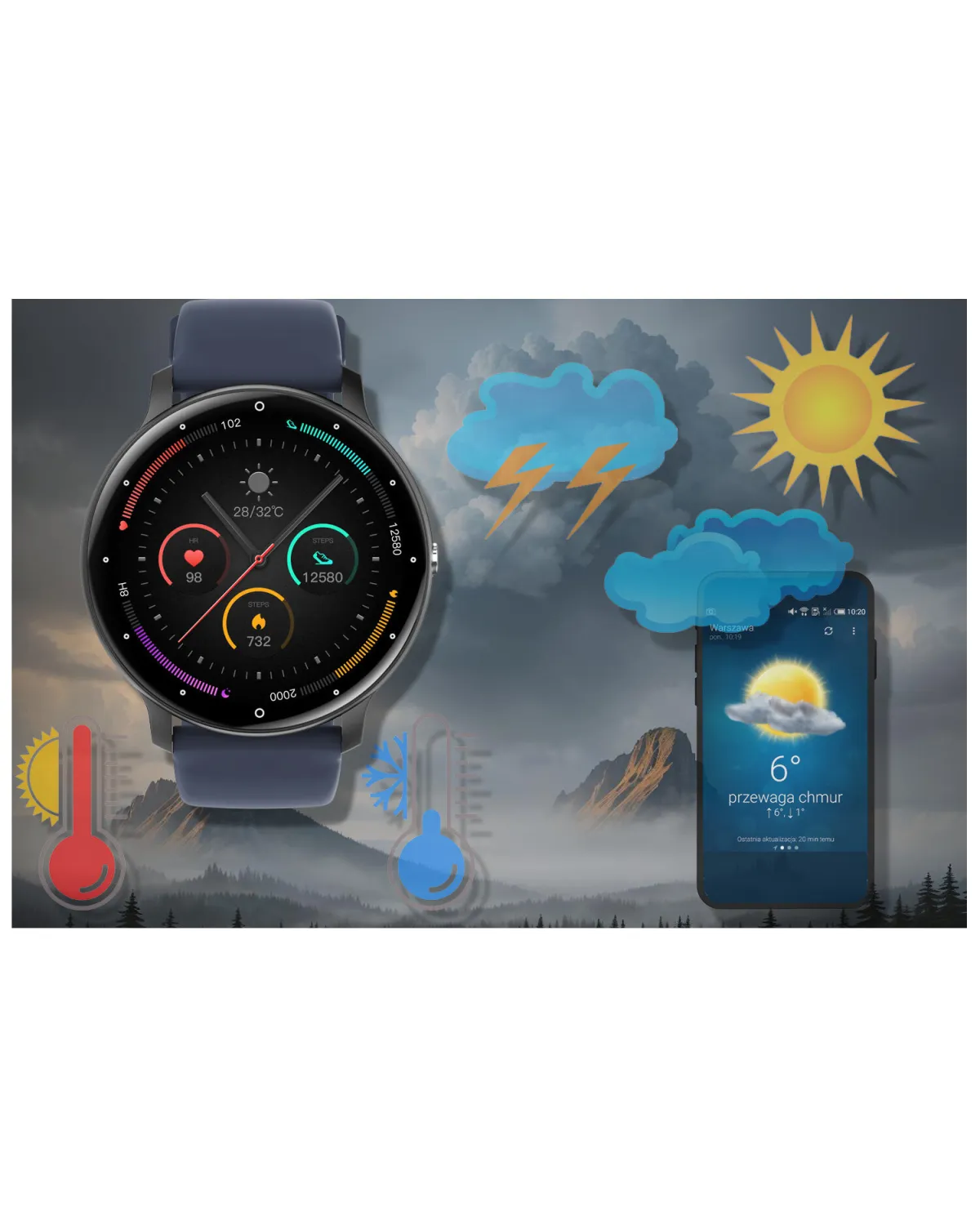 SMARTWATCH UNISEX GRAVITY GT1-1 PRO - ROZMOWY BLUETOOTH, DODATKOWY PASEK (sg027a)