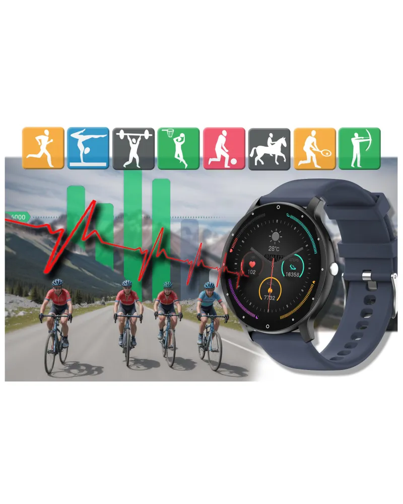 SMARTWATCH UNISEX GRAVITY GT1-1 PRO - ROZMOWY BLUETOOTH, DODATKOWY PASEK (sg027a)