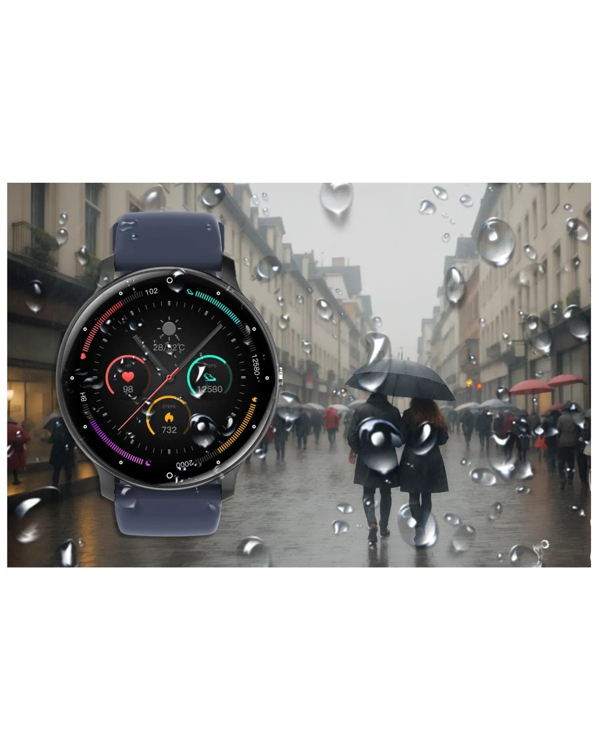 SMARTWATCH UNISEX GRAVITY GT1-1 PRO - ROZMOWY BLUETOOTH, DODATKOWY PASEK (sg027a)