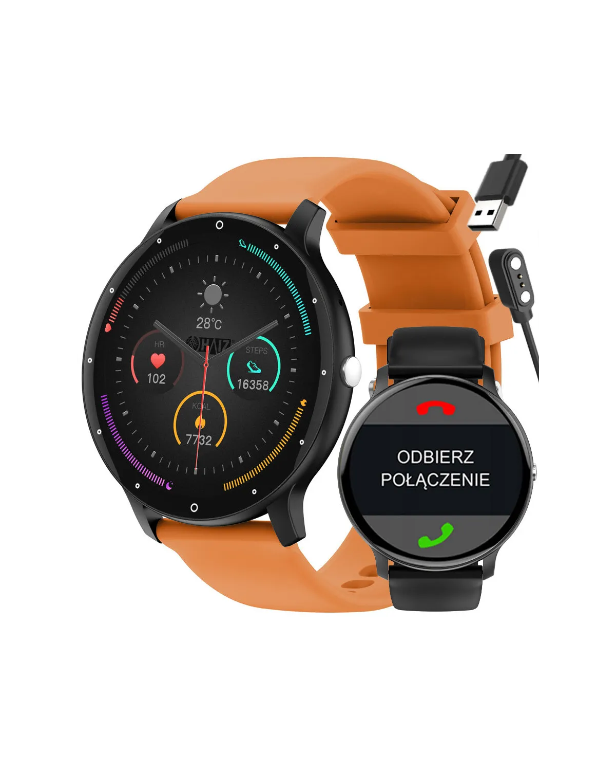 SMARTWATCH UNISEX GRAVITY GT1-2 PRO - ROZMOWY BLUETOOTH, DODATKOWY PASEK (sg027b)
