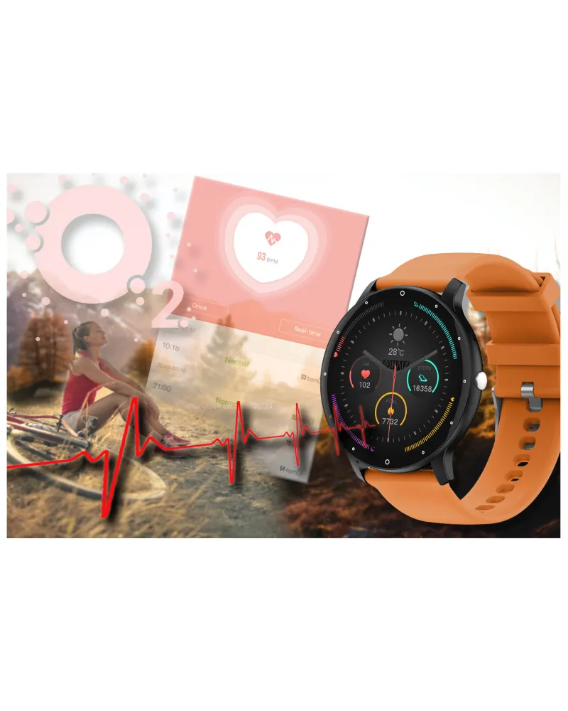 SMARTWATCH UNISEX GRAVITY GT1-2 PRO - ROZMOWY BLUETOOTH, DODATKOWY PASEK (sg027b)
