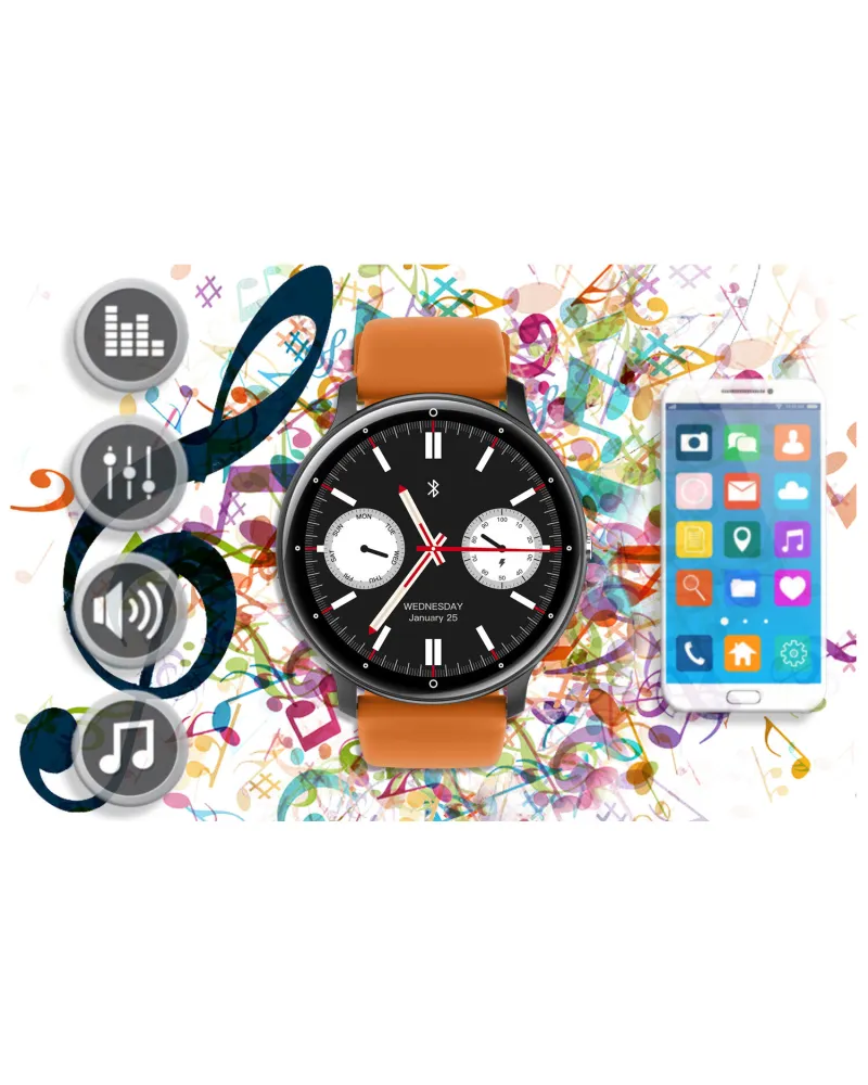 SMARTWATCH UNISEX GRAVITY GT1-2 PRO - ROZMOWY BLUETOOTH, DODATKOWY PASEK (sg027b)
