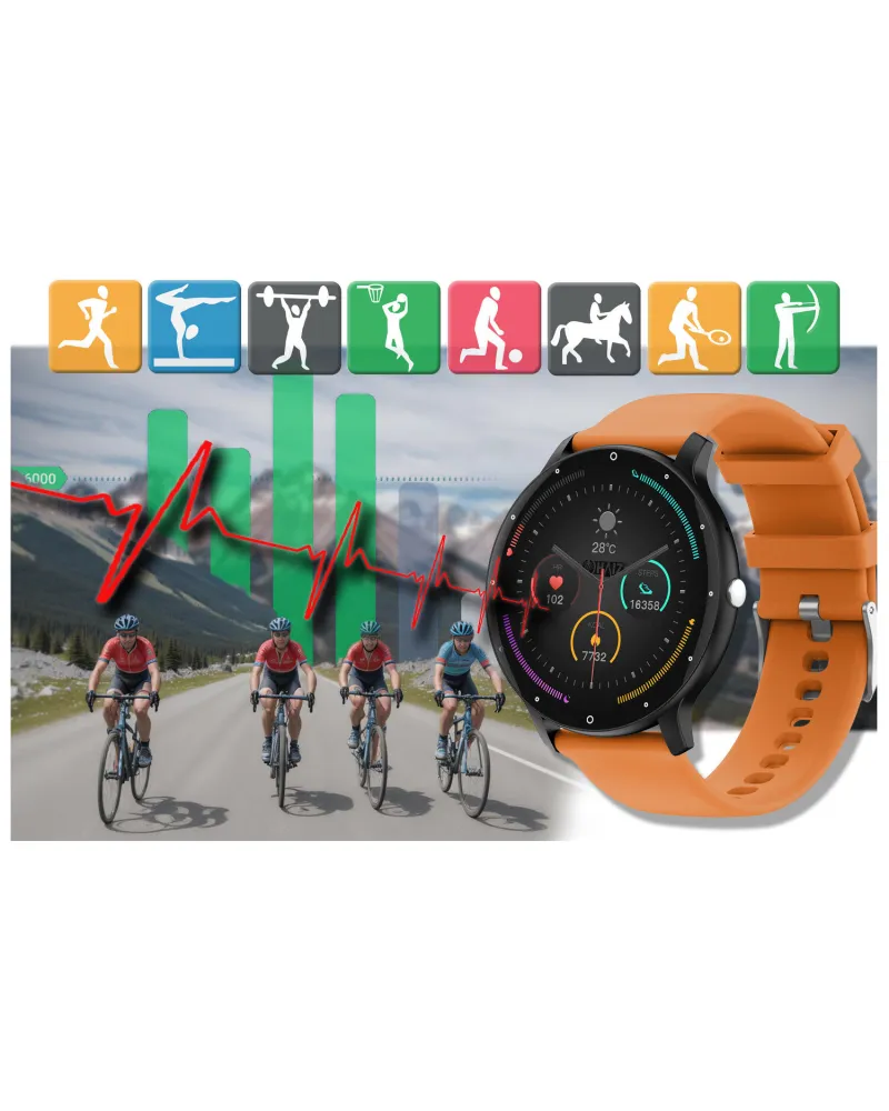 SMARTWATCH UNISEX GRAVITY GT1-2 PRO - ROZMOWY BLUETOOTH, DODATKOWY PASEK (sg027b)