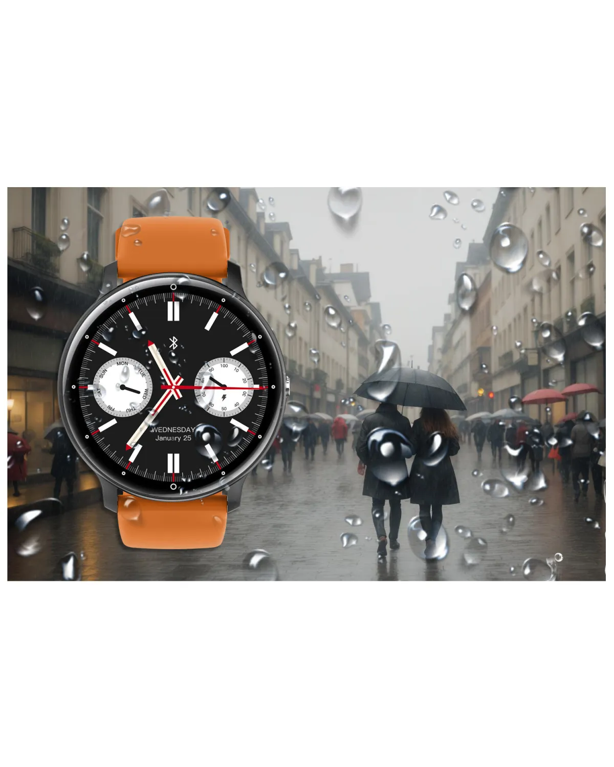 SMARTWATCH UNISEX GRAVITY GT1-2 PRO - ROZMOWY BLUETOOTH, DODATKOWY PASEK (sg027b)