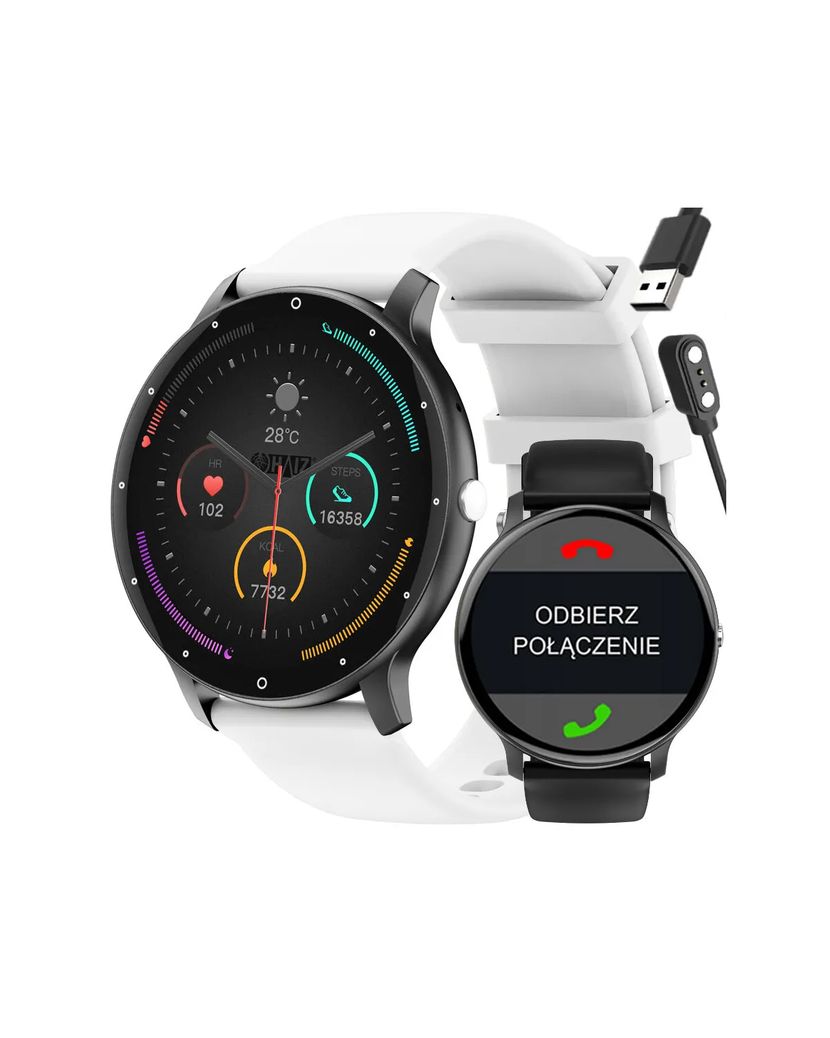 SMARTWATCH UNISEX GRAVITY GT1-4 PRO - ROZMOWY BLUETOOTH, DODATKOWY PASEK (sg027d)