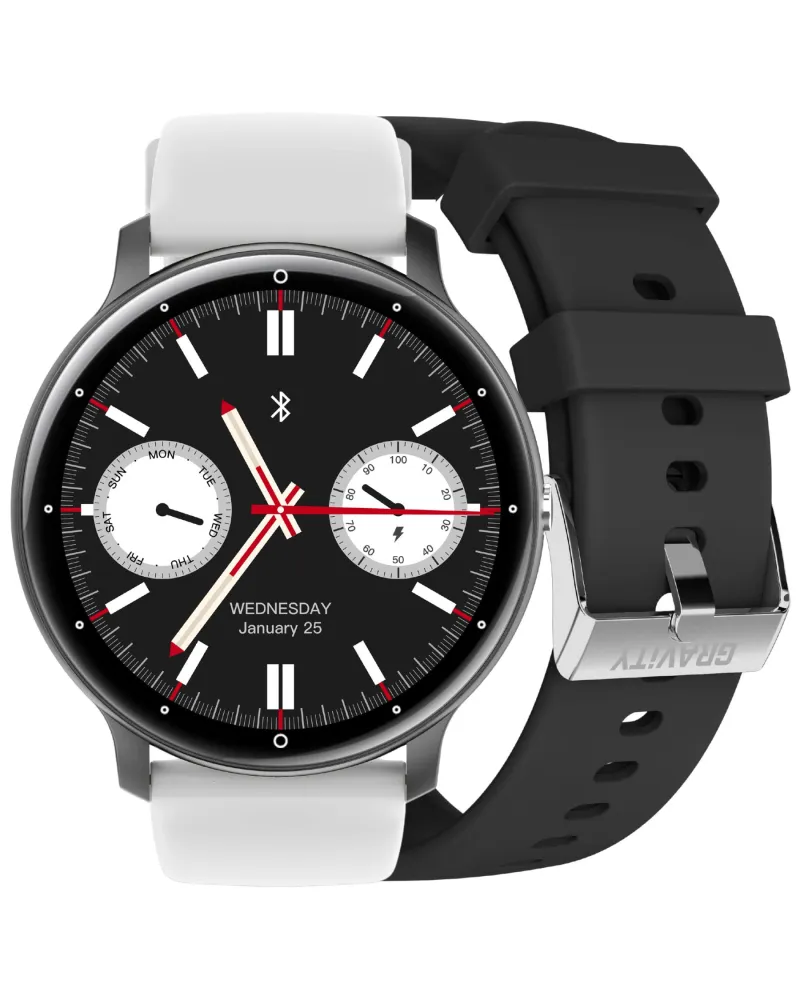 SMARTWATCH UNISEX GRAVITY GT1-4 PRO - ROZMOWY BLUETOOTH, DODATKOWY PASEK (sg027d)