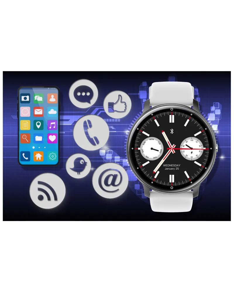 SMARTWATCH UNISEX GRAVITY GT1-4 PRO - ROZMOWY BLUETOOTH, DODATKOWY PASEK (sg027d)