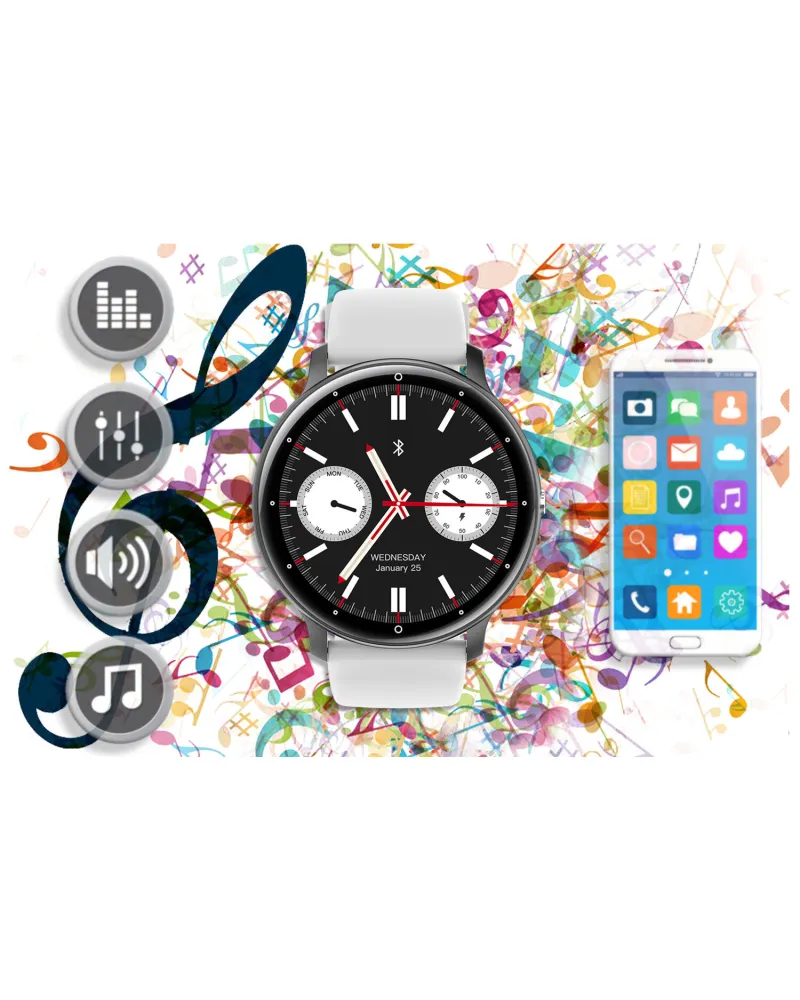 SMARTWATCH UNISEX GRAVITY GT1-4 PRO - ROZMOWY BLUETOOTH, DODATKOWY PASEK (sg027d)