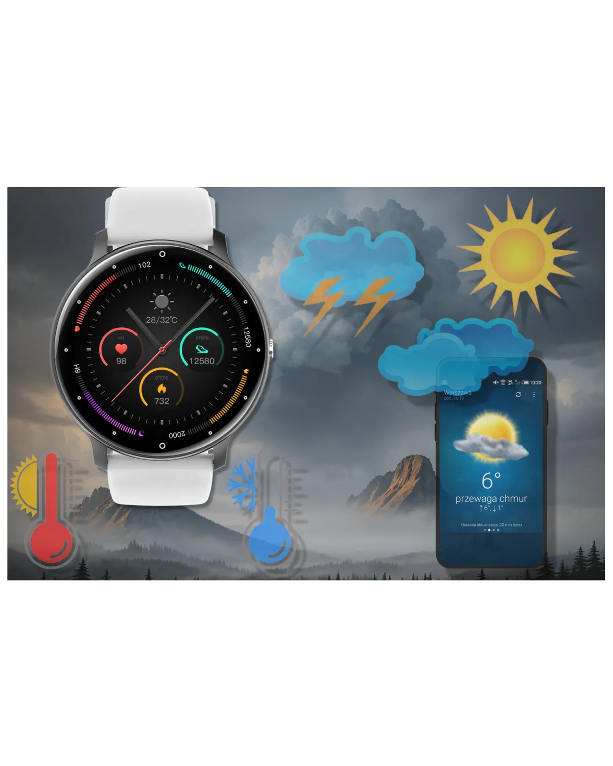 SMARTWATCH UNISEX GRAVITY GT1-4 PRO - ROZMOWY BLUETOOTH, DODATKOWY PASEK (sg027d)