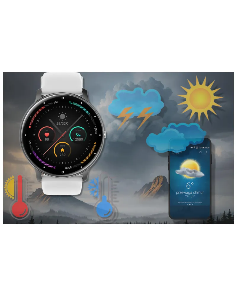 SMARTWATCH UNISEX GRAVITY GT1-4 PRO - ROZMOWY BLUETOOTH, DODATKOWY PASEK (sg027d)