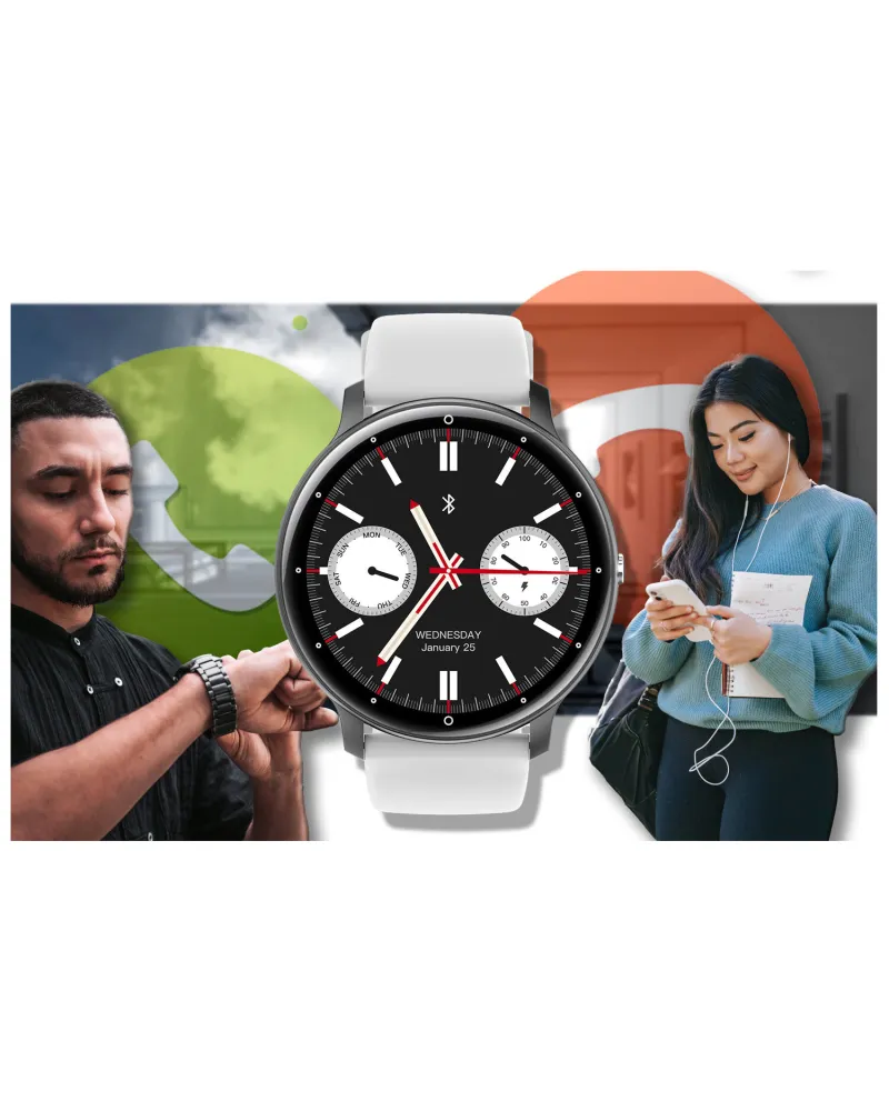 SMARTWATCH UNISEX GRAVITY GT1-4 PRO - ROZMOWY BLUETOOTH, DODATKOWY PASEK (sg027d)