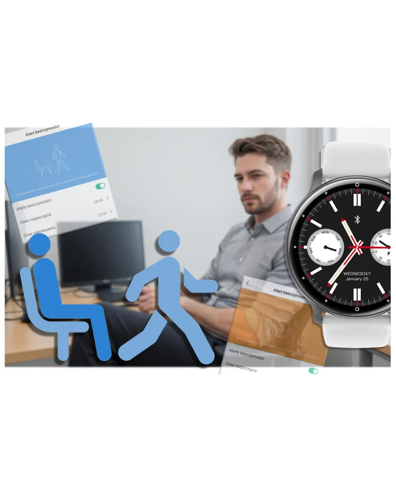SMARTWATCH UNISEX GRAVITY GT1-4 PRO - ROZMOWY BLUETOOTH, DODATKOWY PASEK (sg027d)