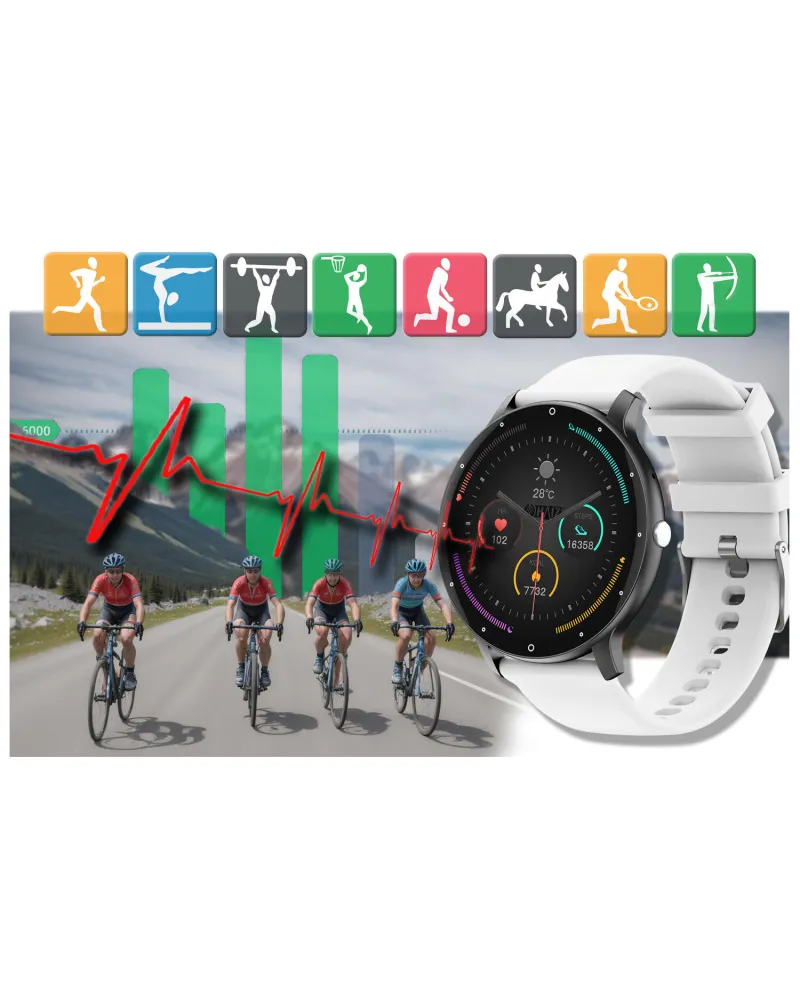 SMARTWATCH UNISEX GRAVITY GT1-4 PRO - ROZMOWY BLUETOOTH, DODATKOWY PASEK (sg027d)