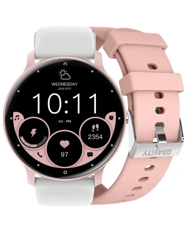 SMARTWATCH UNISEX GRAVITY GT1-6 PRO - ROZMOWY BLUETOOTH, DODATKOWY PASEK (sg027f)