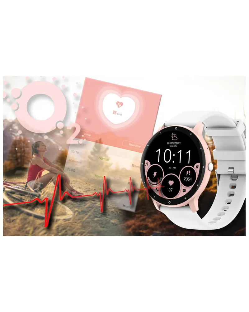 SMARTWATCH UNISEX GRAVITY GT1-6 PRO - ROZMOWY BLUETOOTH, DODATKOWY PASEK (sg027f)