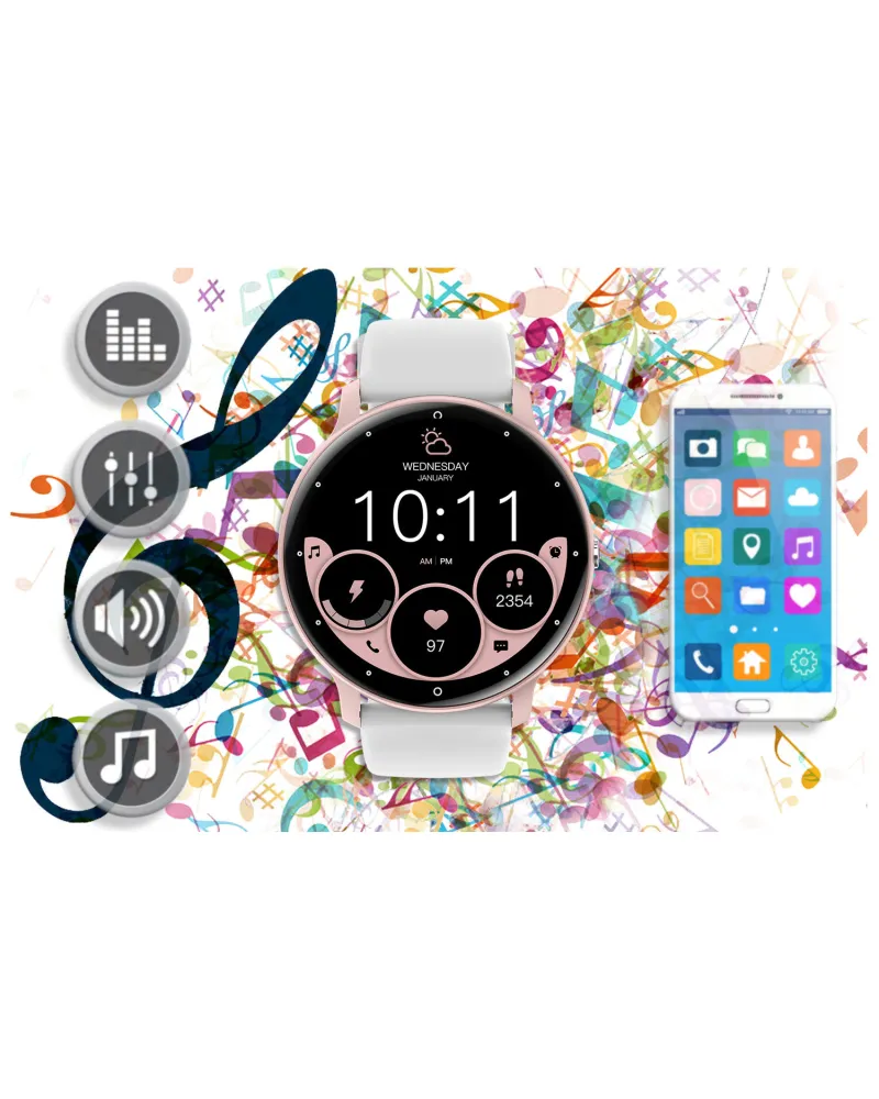 SMARTWATCH UNISEX GRAVITY GT1-6 PRO - ROZMOWY BLUETOOTH, DODATKOWY PASEK (sg027f)