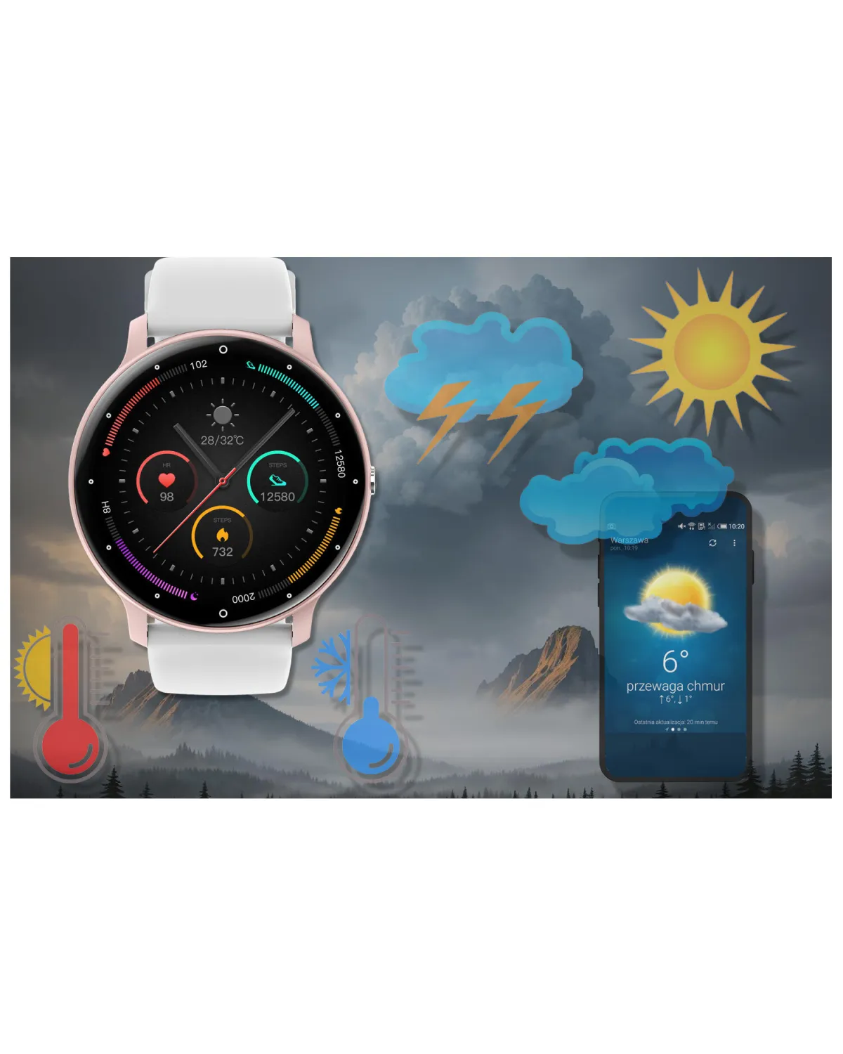 SMARTWATCH UNISEX GRAVITY GT1-6 PRO - ROZMOWY BLUETOOTH, DODATKOWY PASEK (sg027f)